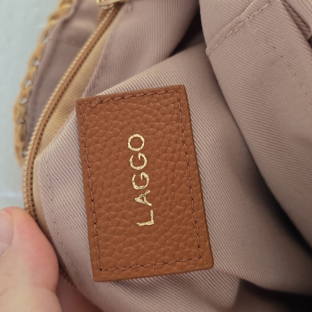 LAGGO Rio Sand Straw Handbag Crossbody Bag Natural - Picture 7 of 10